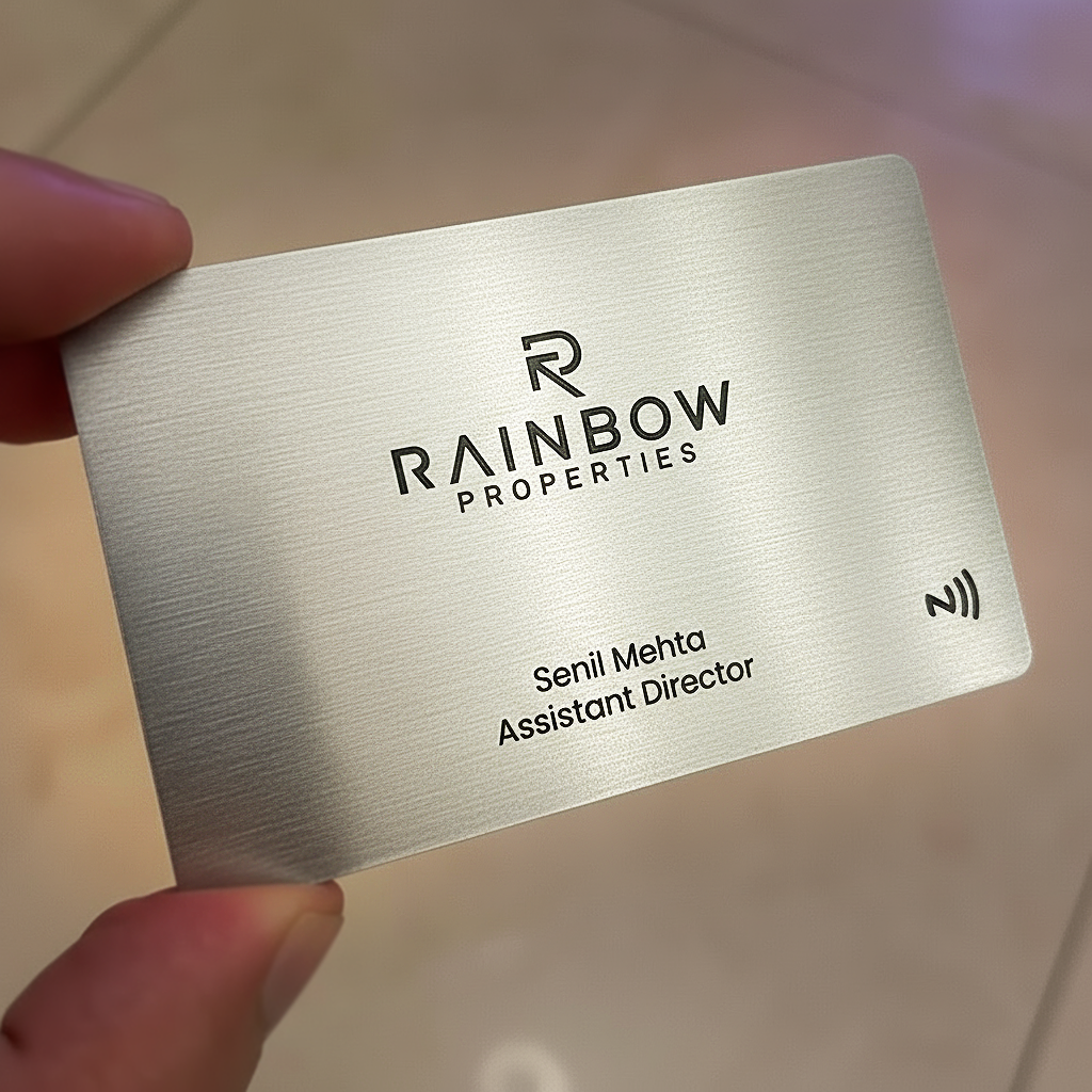 Metal Silver NFC Smart Business Card